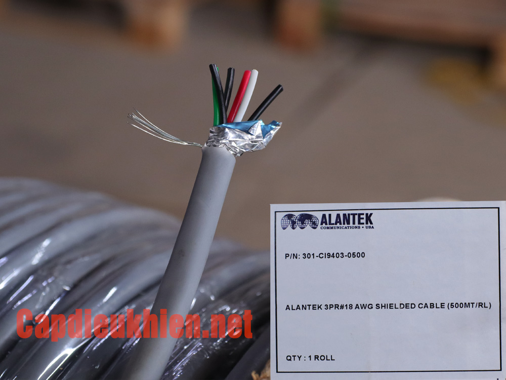 Cáp điều khiển Alantek 18AWG 3Pair 500m